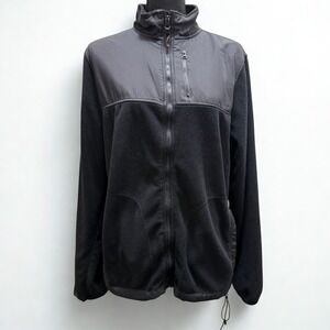 Aeropostale Black Fleece Jacket Full Zip Pockets Size S P